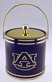 Review Kraftware  / Kraftware 63868 3 Quart Blue Leatherette Ice Bucket with Bale Handle and Gold Auburn Logo