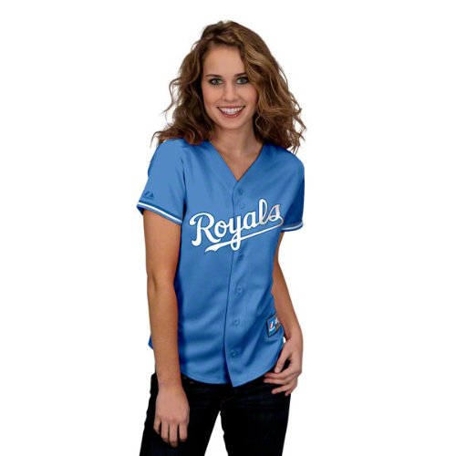 Kansas City Royals Majestic Women's Alternate Atlantic Blue Replica Jersey