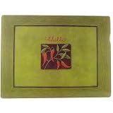 Chilli Verde Green Chillies Heavy thick glass tempered large cutting board, European design