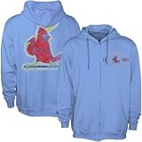 Majestic St. Louis Cardinals Light Blue Cooperstown Bold Challenge Full Zip Hoody Sweatshirt (Small)