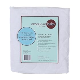American Baby Company Mini Crib Quilted Waterproof Mattress Pad