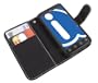 iTALKonline BLACK Executive Wallet Case Cover Skin Cover with Credit / Business Card Holder For HTC Evo 3D Andriod Smart Phone
