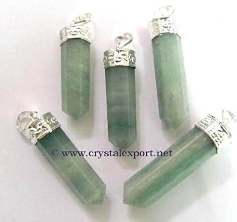 Green Adventurine Pencil Shaped Pendant Charm Healing Energy Meditation Reiki Metaphysical Stones (Green Adventurine)