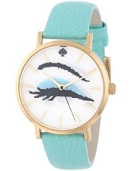 kate spade new york Womens 1YRU0267 Turquoise Hologram Metro Watch