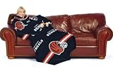 Cincinnati Bengals Comfy Throw Blanket With Sleeves Fleece Over-sized Loose Fitting Sleeves