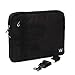 CaseCrown Faux Suede Protective Sleeve with Shoulder Strap and Pocket (Black) for the Acer Aspire AO721-3574 11.6-Inch Netbook (Mesh Black)