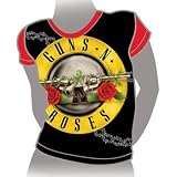 Guns and Roses T-Shirt - Guns n Roses Bullet-Cap Sleeve Girls Black Tee