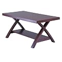 Owen X Curve Leg Coffee Table - Antique Walnut