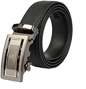 Cavalli Bianchi Men's Fashion Belt Made of Genuine Leather with Unique Auto Lock Buckle B04C115