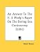 Books : An Answer To The E. J. Phelp's Paper On The Bering Sea Controversy (1891)