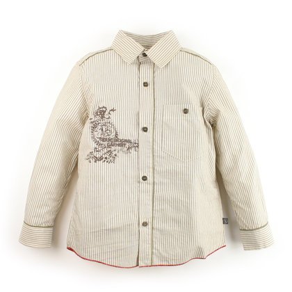 Jean Bourget Brown Striped Shirt