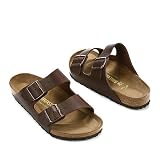 Birkenstock Arizona Dark Brown Leather Sandal by Birkenstock