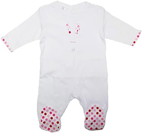 Animal Friends Collection - Unisex-baby 100% Cotton Footed Sleeper (0-12 Months) (6-12 Months, Hop-hop Bunny)