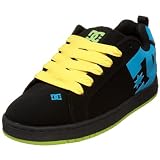 DC Mens court graffik Skateboarding Shoe black/turq/soft lime bqs 300529 6 UK