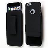 Sean Hard Protective Armor Carrying Case with Swivel Belt Clip for Iphone 6 4.7 Inch + 1 Pcs S-smile Stylus (Black)
