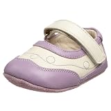 Smaller by See Kai Run Alina Crib Shoe (Infant/Toddler),Cream/Lavender,0-6 Months (US Infant 2-2.5 M)