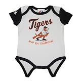 MLB Detroit Tigers Baby / Infant One-Piece Bodysuit / Romper / Onesie - White (Size: 3/6)