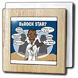 Review 3dRose LLC  / Editorial Cartoon with Barack Obama as Fading Star - 6 Inch Tile Napkin Holder