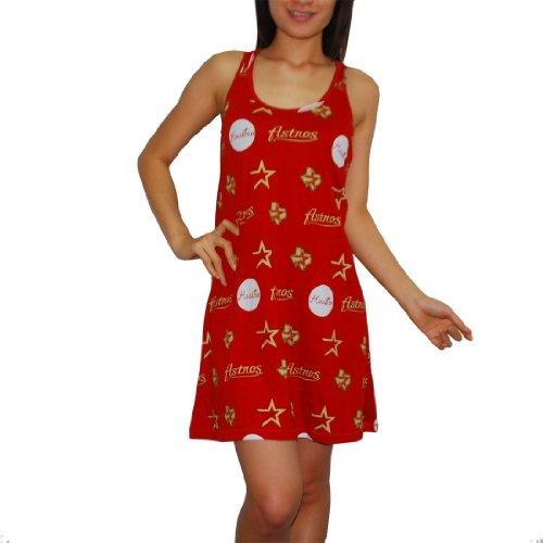 Womens Sideline MLB Houston Astros Athletic Sleep Tank Nightgown / Dress (Size: XL)