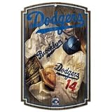 Los Angeles Dodgers Wood Sign W/ Throwback Brooklyn Jersey