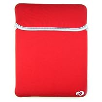 Kroo 10961 Reversible Laptop Sleeve for Net books (Red/Black)