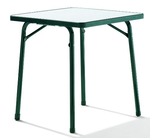 SIEGER 111/S Garten-Klapptisch, 70 x 70 cm, Stahlrohrgestell smaragdgr&uuml;n, Mecalit-Pro-Tisc Preisvergleich