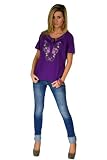 Embroidered Floral Peasant Top