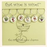 That wine is mine! Wine Glass Charms - Ceramic Dinner party