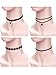 Mudder Choker Necklaces Set, Black, 16 Pieces