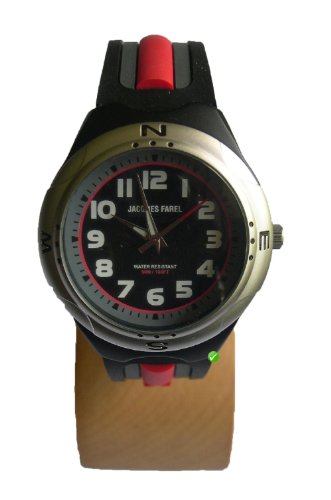 Jacques Farel Sport Armbanduhr mit sportlichem Kautschuckband