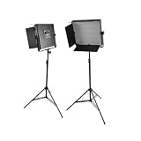CowboyStudio TWO 900 LED Banks and Light Stands Kit, with Dimmer Video Lighting LED Lighting Kit - 2xCN900h+2X803