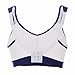 SYROKAN Women's Sports Bra Wireless Comfort High Impact Support Bounce Control Plus Size Workout Bra White 34C