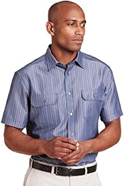 Modal Blend Soft Short Sleeve Striped Shirt