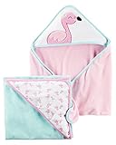 カーターズ Carter's フード付き タオル 2枚組 & ベビー・デポ モスリン ウォッシュクロス 2-Pack Flamingo Hooded Towels フリーサイズ [並行輸入品]