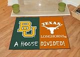 Baylor Bears and Texas Longhorns 34 x 44.5 House Divided Mat