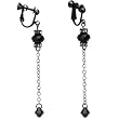 Handcrafted Crystal Jet Drop Clip On Earrings MADE WITH SWAROVSKI ELEMENTS