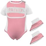 Nike Oregon Ducks White & Pink Infant 3-piece Creeper Set