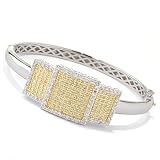 Sterling Silver / Platinum & 18K Plated 7.25 Cubic Zirconia Bracelet