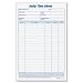 TOPS 30041 Daily Employee Time And Job Sheet, 6 X 9-1/2, 2 Pads/Pack, 100 Sheets Per Pad