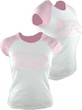 Bloody Knuckles Logo Fists White/Pink Women's Babydoll MMA Tee (Size=M)