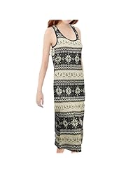 Tank Acrylic/Cotton/Knit Jacquard Scoop Neck  Dress