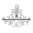 Metal Wrought Iron Style Towel Rod with Scrolls, 19 Inches