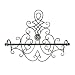 Metal Wrought Iron Style Towel Rod with Scrolls, 19 Inches