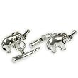 Mens Accessory Elephant Cufflinks Pair Sterling Silver