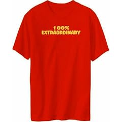 100% Extraordinary Adjektive Herren T-Shirt (Rot, Gr��en X-Small - XXX-Large)