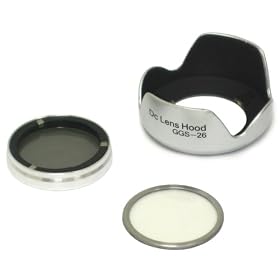 Professional Filter Kit (Polarizer & UV) with Lens Hood for Canon PowerShot SD1100 SD870 SD790 SD860 SD800 A470