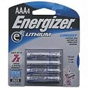 Energizer AAA Batteries, 1.5 volt Lithium, Pack of Four.