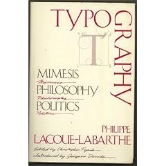 Typography: Mimesis, Philosophy, Politics