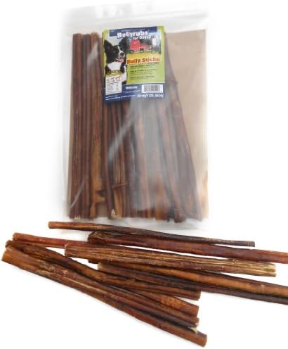 BellyRubs Organic 12-Inch Bully Stick Dog Treat, 10-Piece