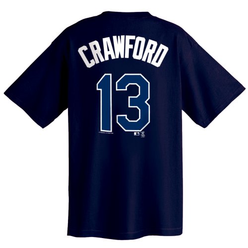 Carl Crawford Tampa Bay Rays Name and Number T-Shirt (XX-Large)